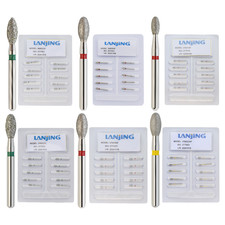 Dental Football Diamond Burs FG 368/023C 379/023 Egg Coarse Fine Grit High Speed