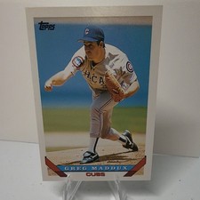 Topps 1993 Greg Maddux Chicago Cubs Baseball Card #183 Base Set
