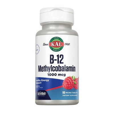 B-12 Methylcobalamin Red Raspberry 90 Tabs 1000 Mcg