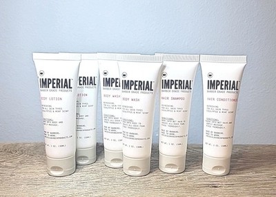 Imperial Barber Grade Products Body Wash, Lotion, Shampoo Conditioner 1oz Travel