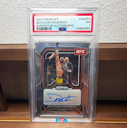 Panini Prizm 2023 UFC Deiveson Figueiredo Superstar Autographs #SA-DFG PSA