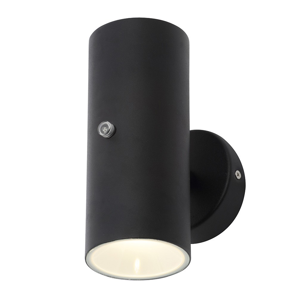 Litecraft Lem Wall Light Outdoor Up & Down LED With Photocell - Black Clearance