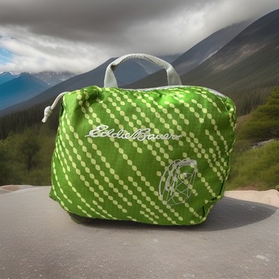 Eddie Bauer Packable Lightweight Backpack/Shoulder Bag Stowaway Excellent Green