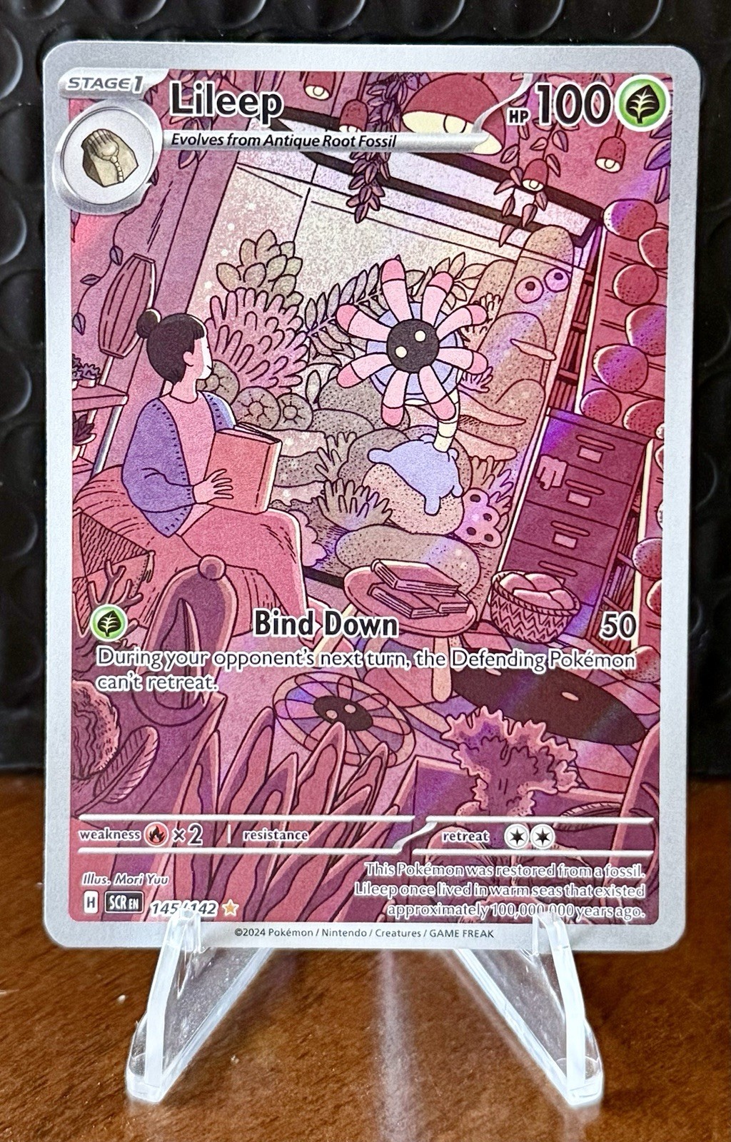 Pokémon TCG NM Lileep 145/142 Stellar Crown Holo Illustration Rare