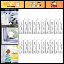 Sliding Window Latch Locks - 20 Pack, Spring Loaded, 2" Hole Center, Plastic Har
