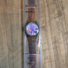 NEW Swatch Watch FRANCO GG110 with Case 1991 NOS Gents VINTAGE