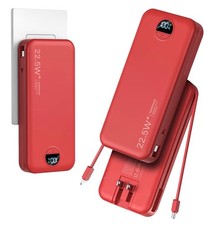20000mAh Ultra-Portable-Charger-Power-Bank with Built in Cables AC Wall Plug,PD2