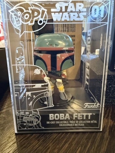 Funko Pop! Die Cast Star Wars Boba Fett #01 Funko Exclusive Open Box Free S/H