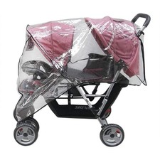 Front and Rear Twin Strollers Rain Cover Waterproof Windproof Dustproof Unive...