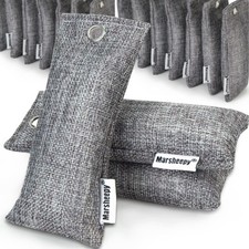 Marsheepy 24 Pack Charcoal Shoe Deodorizer Bags, Bamboo Charcoal Air Purifyin...