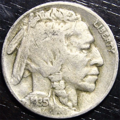 1935 S Buffalo Nickel 5c US Coin San Francisco Mint