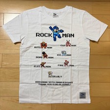 ROCKMAN 30th Anniversary TShirt M bianca, cotone, mai indossata, retrò