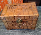 Antique Chinese Hand -Carved Camphor Lined Chest /Box, Beautiful!