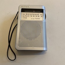 Sony ICF-S22 FM/AM Portable Radio | Vintage Silver | Pocket Radio fully working