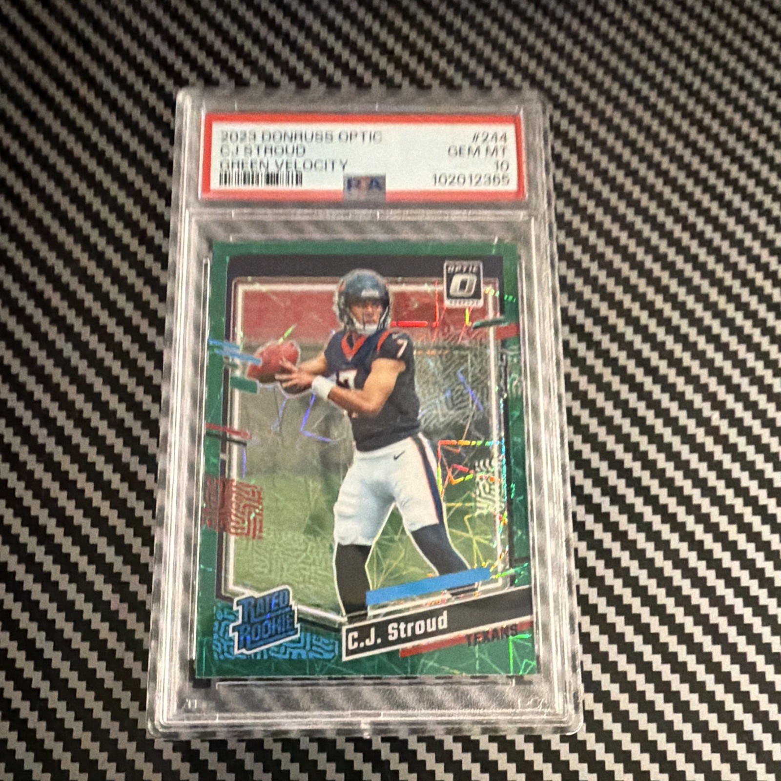 2023 Donruss Optic C.J. Stroud #244 Green Velocity