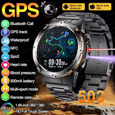 Military Smart Watch NFC Rugged iOS Android Outdoor Sport Fitness Tracker Watch