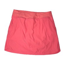 Lands End Women s 12 Skort Golf Tennis Pickleball Skirt Coral Pink Pockets