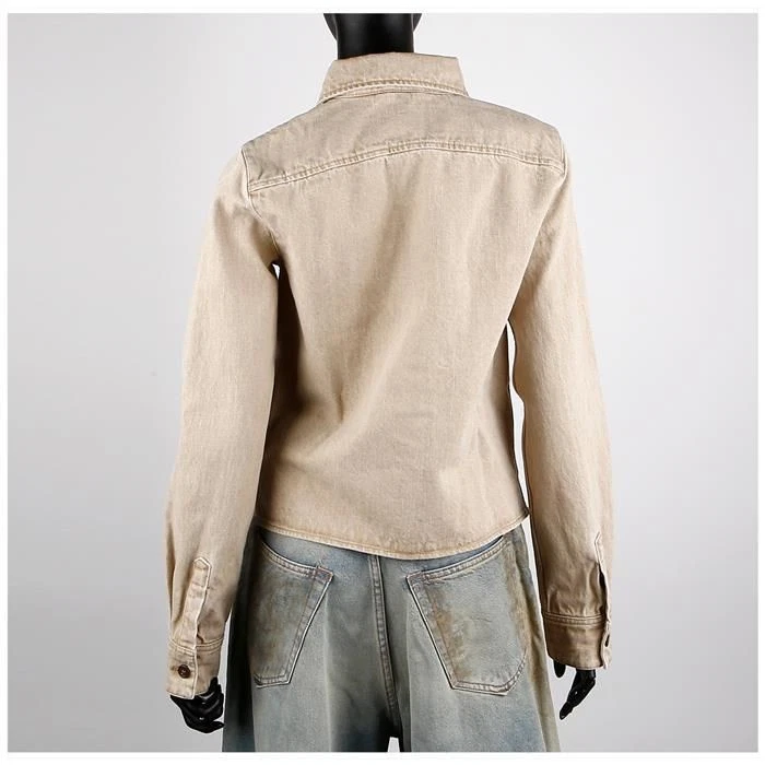 Camicia denim logo Miu Miu 100917105