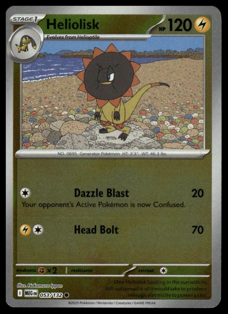 Heliolisk ME01: Mega Evolution #053/132 Reverse Holo NM