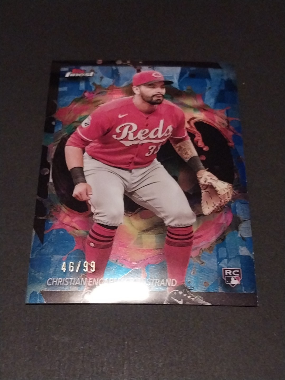 CHRISTIAN ENCARNACION-STRAND 2024 Topps Finest Rare #257 Blue Refractor /99 Reds