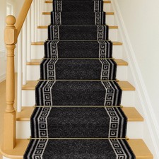 Stair Runner Non-Slip Kitchen Mat - Black Luna