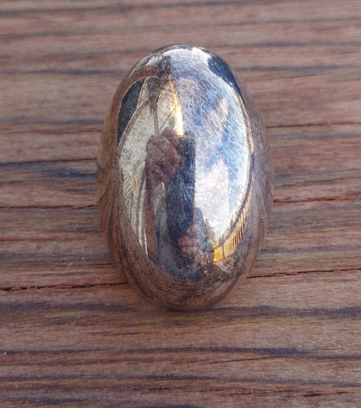 Massive VTG Solid 999 Silver Mexico Ring Artisan … - image 3