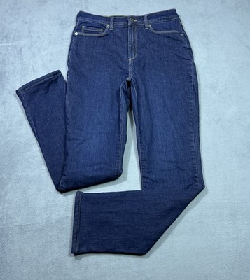 Eddie Bauer Fleece Lined Jeans Womens 8 (29x30) Voyager Highrise Straight Woodsy