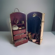 Vintage Pleasant Company Samantha Doll Trunk Wardrobe Case Accessories Lot