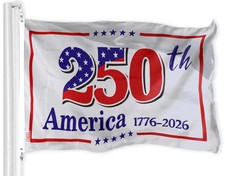 G128 USA 250th Anniversary Flag 3x5 Ft Double Sided Printed 150D Polyester