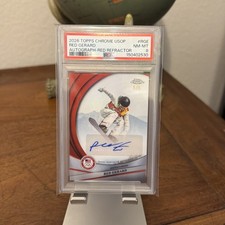 2026 Topps Chrome U.S. Olympics Red Gerard #RGE Red Refractor 5/5 Auto PSA 8 🔥