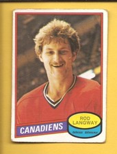 1980-81  OPC  # 344  ROD LANGWAY  Rookie  Montreal Canadiens   VG-EX