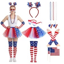 4th of July Tutu Set for Women Red White and Blue Patriotic Stars Skirts 250 ...