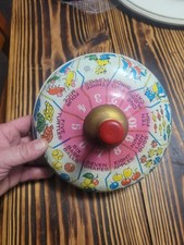 Vintage Old Tin Litho Spinning Top J. Chein Toy Works Made In USA