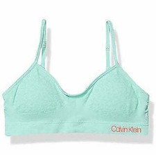 Calvin Klein Girls Soft Crop Bra Floral Logo Beach