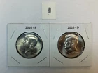 2016 P & D UNC Clad Kennedy Half Dollar Set in CB Flips -Free Shipping - D