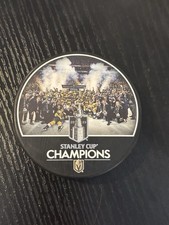 Vegas Golden Knights Stanley Cup Champions Team Celebration Puck. 