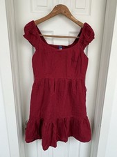 Old Navy Red Cap Sleeve Dress Size Medium