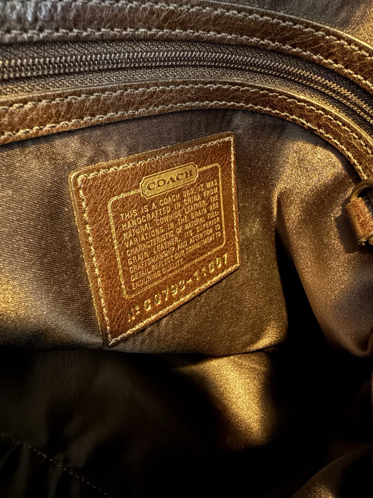 Coach Camilla Python Embossed Leather Bag #11007 - image 7