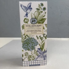 Michel Design Works Home Fragrance Reed Diffuser Cotton & Linen New Open Box