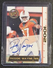2001 Press Pass SE #NNO Reggie Wayne On Card Rookie Autograph RC UMiami Colts. rookie card picture