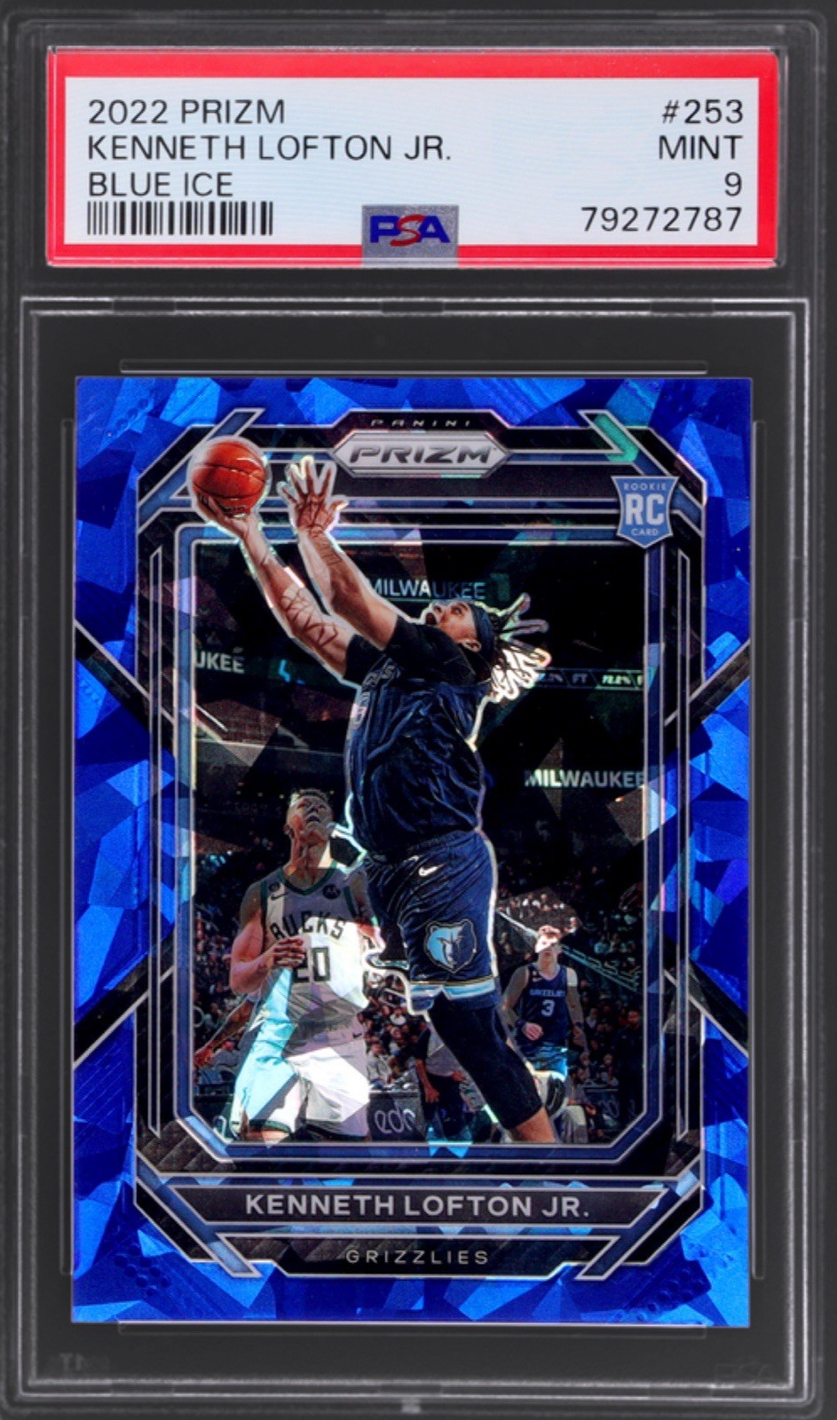 2022 Panini Prizm Kenny Lofton JR. Rookie Blue Ice /125 Psa 9 MINT RARE SSP #253