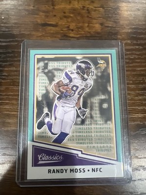 2017 Panini Classics Legends Randy Moss #198 Timeless Tributes Blue /10