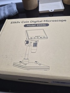Elikliv Coin Microscope 1000X 4.3'' LCD Digital Microscope with Screen USB HD