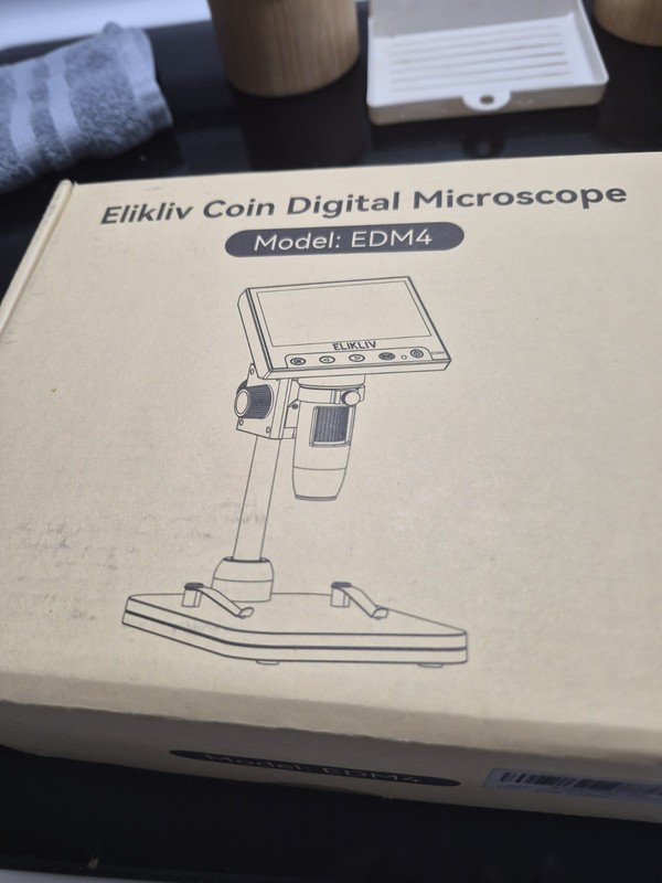 Elikliv Coin Microscope 1000X 4.3'' LCD Digital Microscope with Screen USB HD