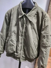 Large Long - USGI Cold Weather High Temperature Resistant Jacket OD Green