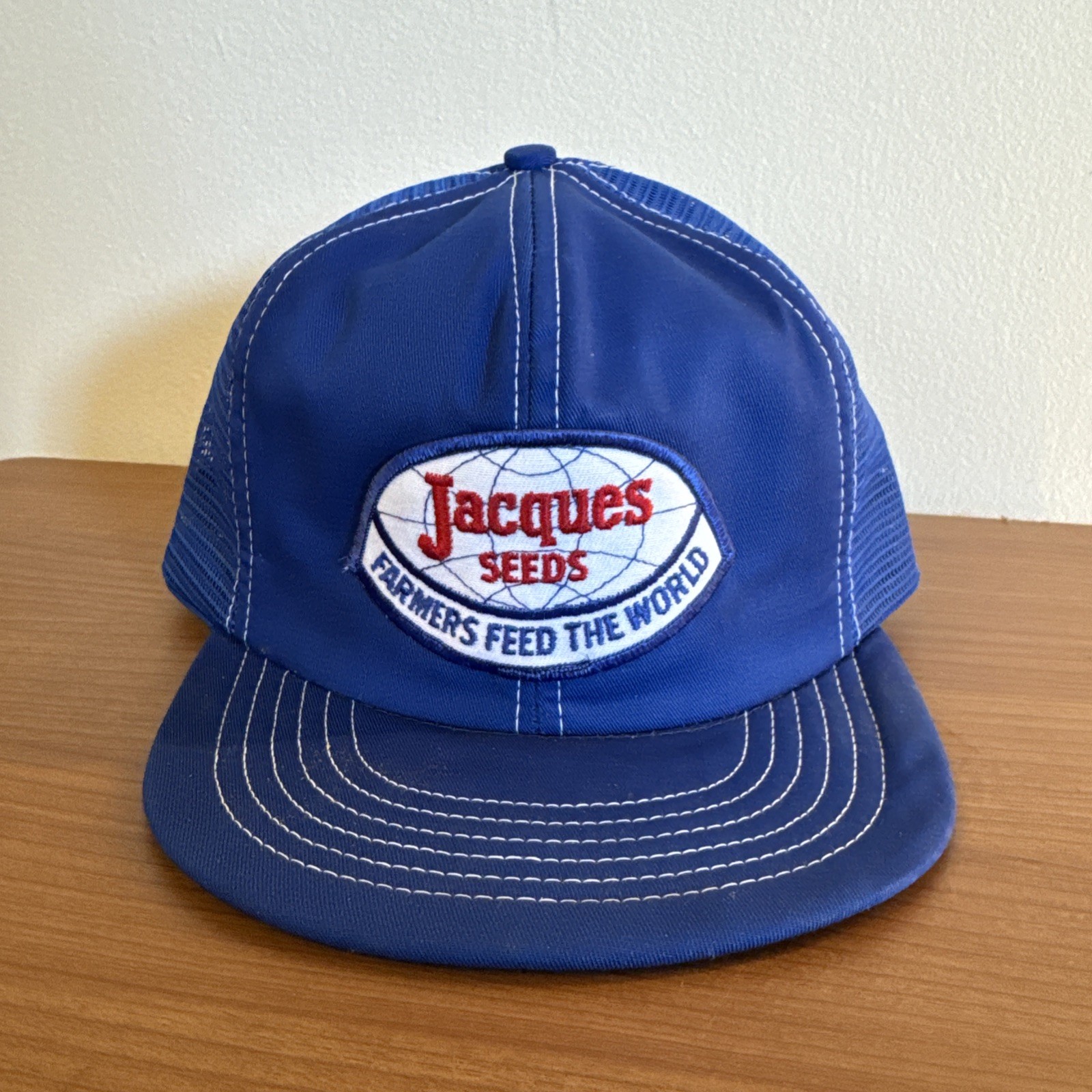 Jacques Seed Patch Hat Snapback Trucker Mesh Cap … - image 1