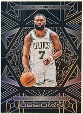 Jaylen Brown 2024-25 Panini Obsidian Basketball - Black & Silver Etch #25