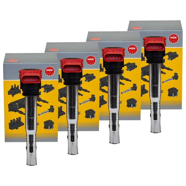 ZüNdspule ZüNdmodul NGK 48041 4 StüCk FüR Audi A6 A8 A7 A5 Q7 Porsche VW Touareg-image
