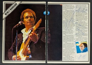 Merle Haggard & Band Signed Programme Page International Festival Of Country