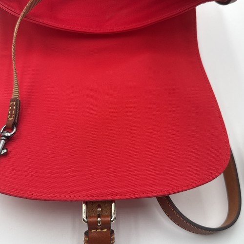 Dooney & Bourke Nylon Flap Backpack brown red - Picture 14 of 17